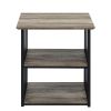 ACME Zudora Nightstand, Antique Oak & Black Finish BD01749