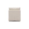Modern Fabric Linen Middle Module for Modular Sofa Sectional Sofa Couch Accent Armless Chair, Cushion Covers Removable and Washable,Cream