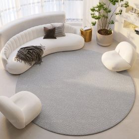 Silent Wind Absorbent Round Carpet Cream Wind Hanging Basket Dressing Table Bedroom Bedside Household Crystal (Option: Plain 03-120x120cm)